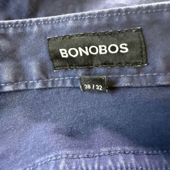 Bonobos Men's Straight Leg Cotton Stretch Chino Pants Navy Blue Size 38x32 - Picture 3 of 7